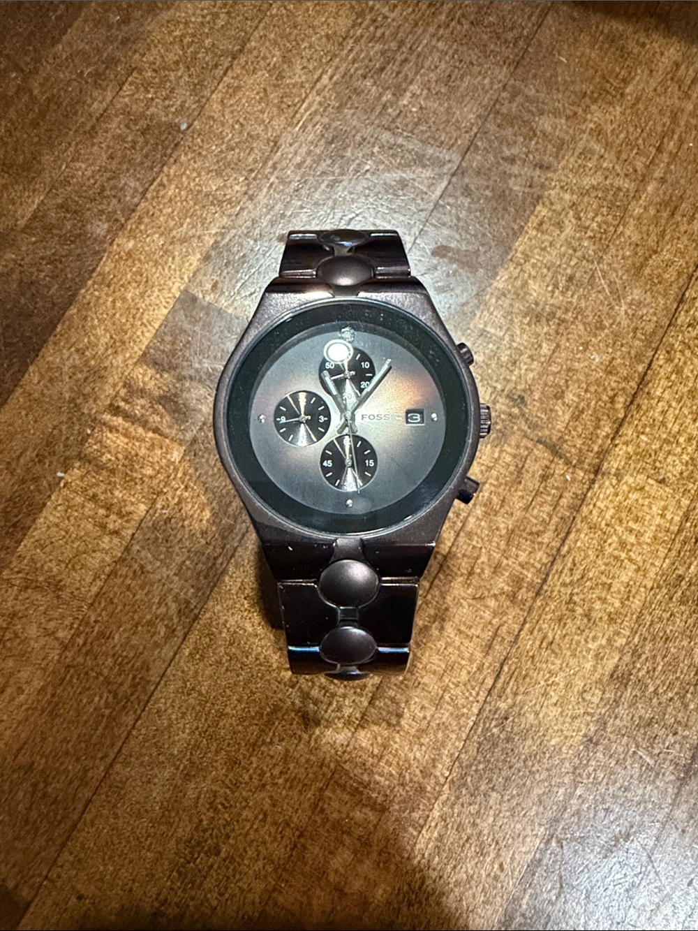 Fossil Men's Brown Stainless Steel Chronograph Watch